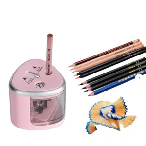 Electric Pencil Sharpener Dual-Hole Semi-Automatic Fine Coarse Blades Battery Operated (no Batteries Included), Sharpening Tool for School & Office Use, Stationery, Office Supplies