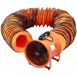 16-Inch Heavy-Duty Cylinder Ventilation Fan Booster, 1350W Portable Ventilator with 16.4ft Duct Hose, 5175CFM Industrial Shop Exhaust Blower for Dust Sucking & Smoke Removal in Home/Workplace