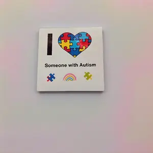 I Love Someone with Autism 4.5" x 4.5" Transparent Vinyl Decal – Show Your Support