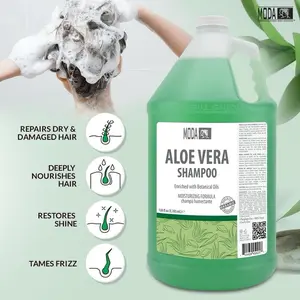 MODA Aloe Vera Moisturizing Shampoo Gallon Enriched with Botanical Oils for Hydrated Hair Care