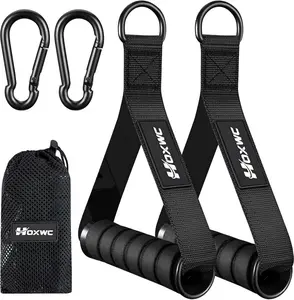 HOXWC Cable Handles Gym Equipment, Heavy Duty Resistance Band Handles, Replacement Exercise Handles for Cable Machine, Pulley System, Strength Trainer, Pull Down Workout, Home Gym Cable Attachments