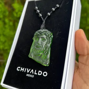 Jesus Necklace Piece -Green