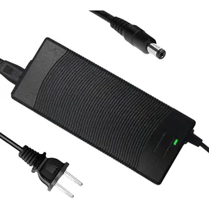 54.6V 2A Battery Charger for 48V Lithium Battery, Universal 54.6V Power Adapter Chargers, 5.5mm DC Connector for 2.5mm/2.1mm