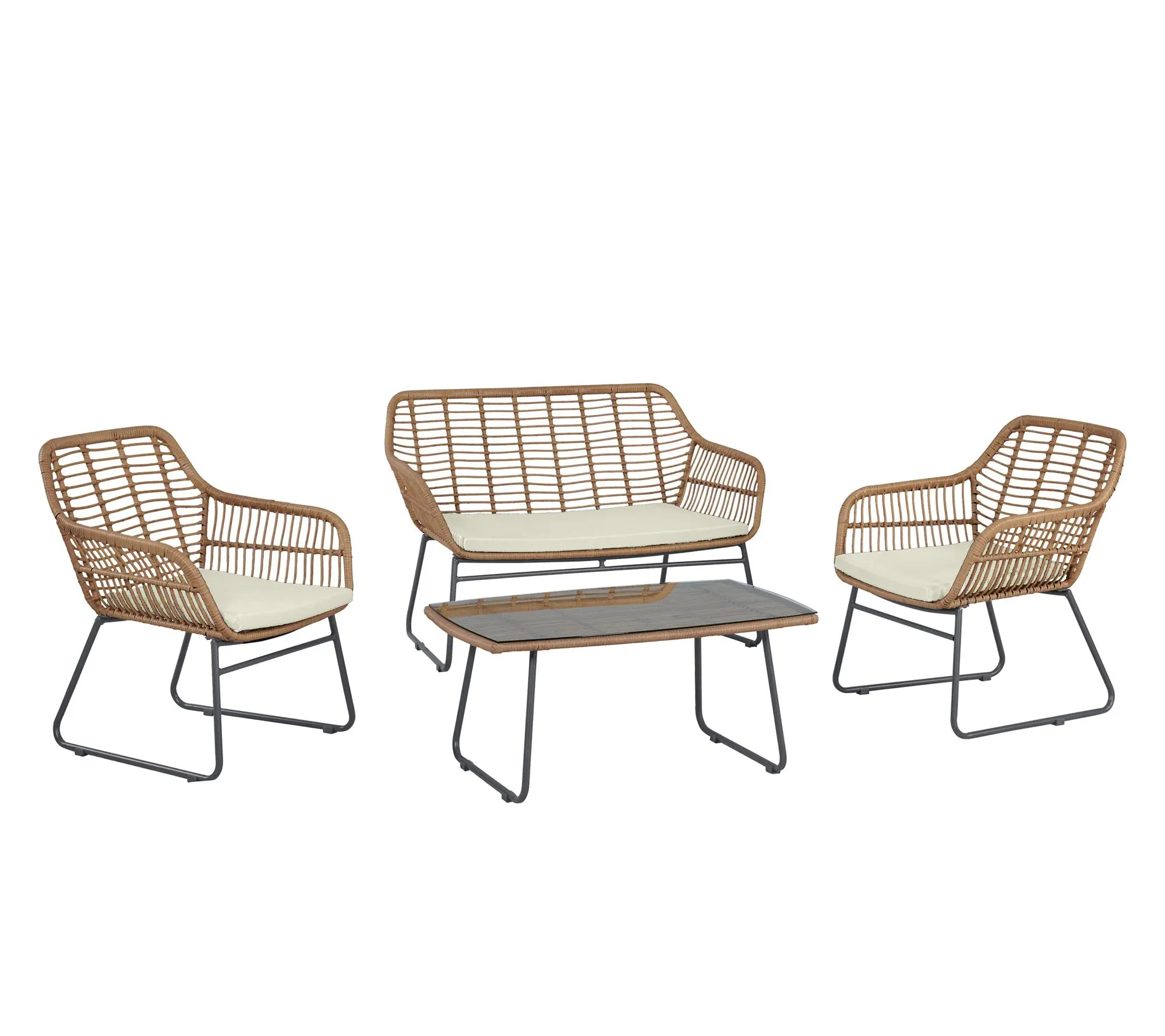 Manhattan Comfort 4-Piece Antibes 2.0 Patio 4-Person Set