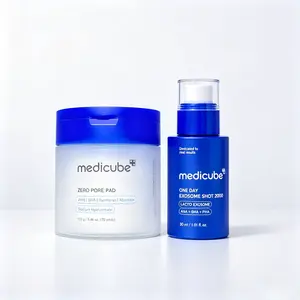 Medicube Zero Pore Pad (70ct) + One Day Exosome Shot 2000 Serum 30ml | Pore Minimizing & Exfoliating Skincare Set with AHA BHA PHA, Exosome & Hyaluronic Acid for Clear, Smooth Skin