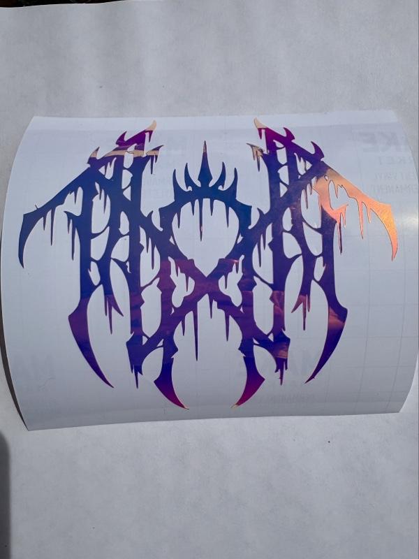 Sleep Token inspired holographic glow in the dark sticker/decal