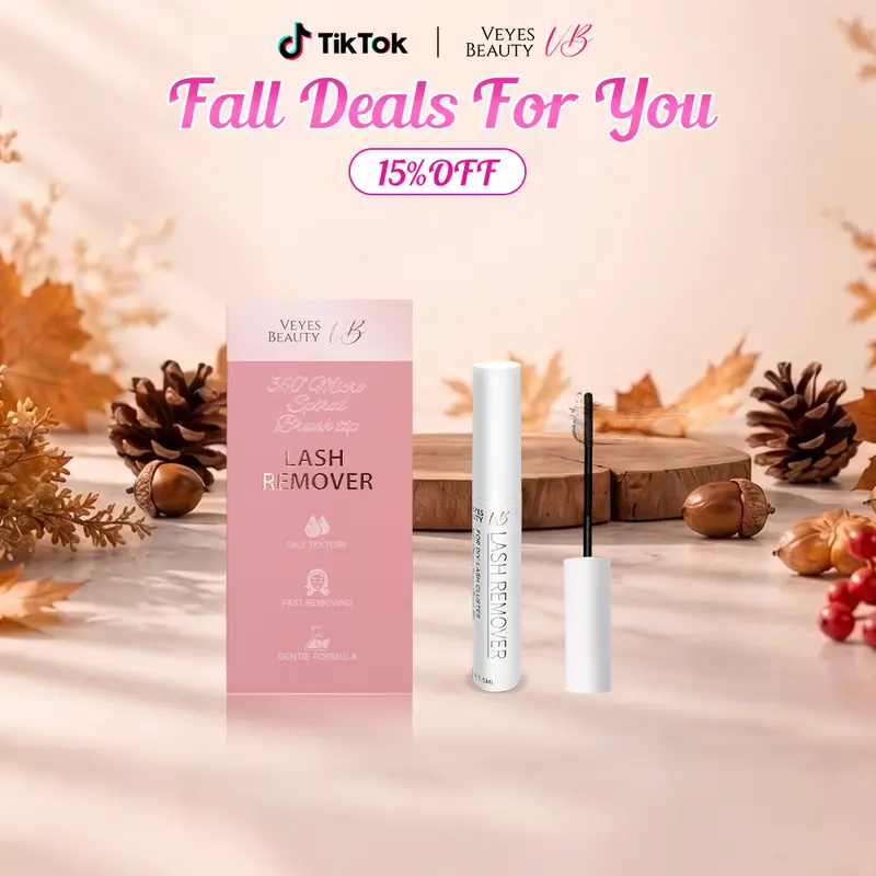 VEYESBEAUTY Lash Remover for Cluster Eyelash Extensions Clear Remover for Self-application Individual Lashes at Home Makeup