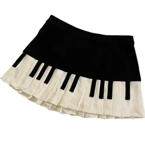 Girl Summer Ruffle Piano Petticoat, Women Contrast Pleated Elastic Mini Skirt, High Waist Short Dress, Fit, Suitable for Cosplay & Dating, Aesthetic, Ruffled Skirts