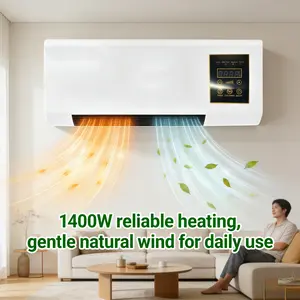 Space Saving Warmth! 1400W Wall Mounted Fan Dual Mode Gentle Natural Wind Fast Heating For Bedroom Office