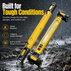 Work Light Bar (5 Light Modes), 3000LM LED Magnetic Light Bar with Hooks, 5200mAh Cordless Rechargeable Hood Light, Single Pack, Ideal for Mechanic, Car Repair & Garage Use