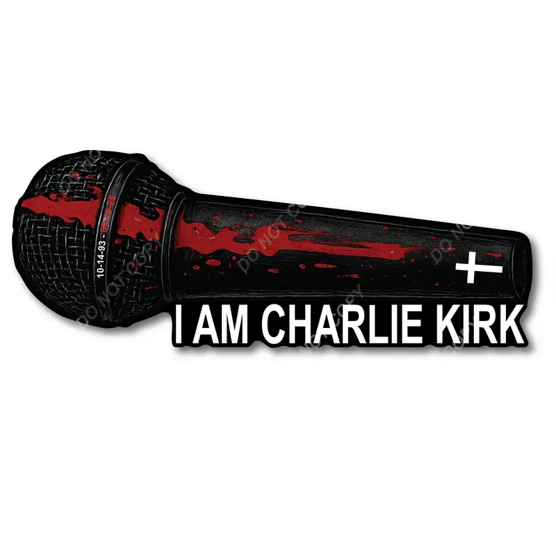 Charlie Kirk Tribute Decal – Durable 3M Vinyl Sticker for Car, Laptop, or Toolbox – Waterproof & Easy Peel and Stick