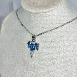 Blue Dragon Necklace birthday gift