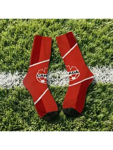 1 Pair Hip Hop Vintage Canada Crazy Men's compression Socks Unisex Football Harajuku Pattern Printed Funny Novelty Happy Crew Sock Match Day Essentials 