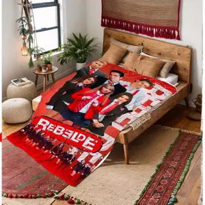 Rebelde themed printed flannel blanket, suitable for sofas, bedrooms and living rooms, comfortable in all seasons, multifunctional blanket plushthin quilt holiday gift Intense Nacho Printed Flannel Blanket