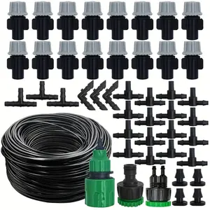 1 Set DIY Self-Design Garden Sprinkler Irrigation Hose, Garden Watering System Irrigation Kit, for Courtyard Flower Watering and Cooling, Non-atable Nozzle