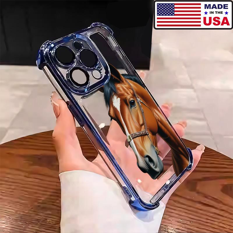 Bay Horse Western Aesthetic Design Pattern Casing For iPhone 17 16 15 14 13 12 Samsung 22 23 24 25 Plus Pro Max Ultra Soft Silicon TPU Shockproof Protector Vintage Unique Fashion Mobile Phone Case