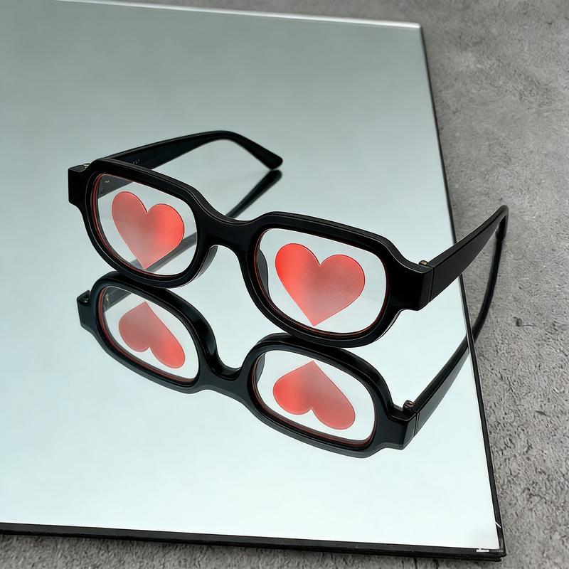 Funny Led Glowing Glasses Special Effect Luminous Glasses Heart Effect Lenses Cool Anime Flash Eye Glasses Sense Of Technology Eyewear For Party Fashion Accessories