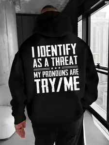 I Identify As A Threat Hoodie & T Shirt - I Identify As A Threat Print Tee