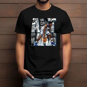 Anthony Edwards PNG Shirt Design, Basketball Player Comic Graphic Tee Sublimation (Digital Download) crew neck t-shirt
