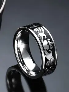 1 Pc Romantic Men's Stainless Steel Ring For Men Party Accessories Jewelry Gift