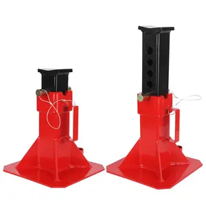 Garvee Professional Jack Stand with Lock, Robust Pin Type, Low-Profile Jack Stand for Supporting Trucks, Trailers, Cars, 22 Ton Capacity, Red, 1 Pair