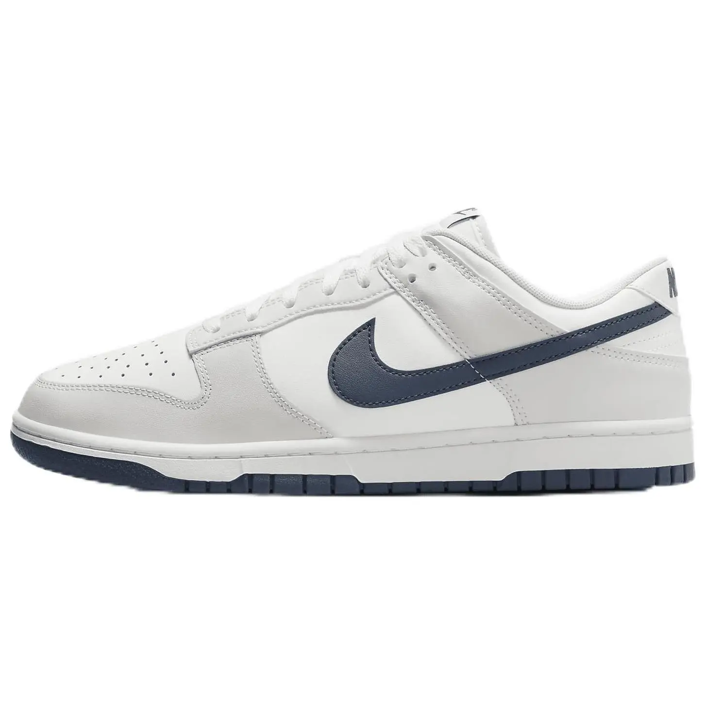 Nike Dunk Low Sport Shoes - 'White Midnight Navy' Sneaker for Sports & Outdoor Activities, Fashion Sport Shoes
