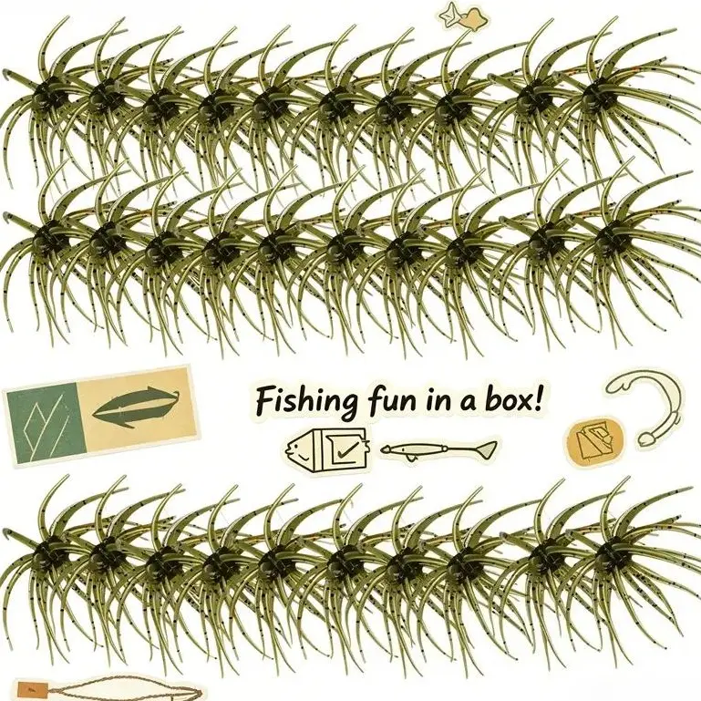 20PCS Fishing Lures for Freshwater – Realistic Sea Urchin Bait, Floating Artificial Fishing Lures with Lifelike Details, Durable Soft Bass Baits
