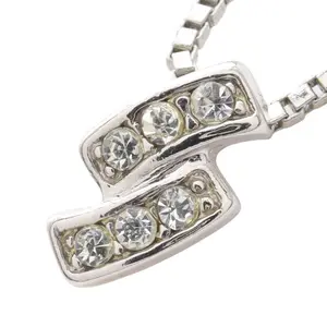 Pre-owned GIVENCHY Stainless Small Leather Goods Steel Rhinestone Necklace