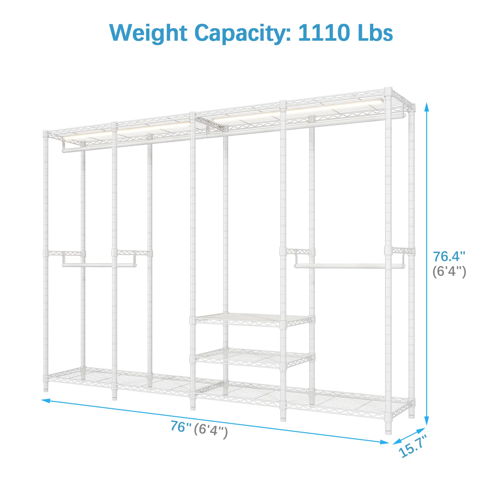 White Rack with Warm White Light-V40L