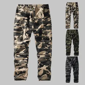 3 Pack Men's Camo Tactical Cargo Pants, Waterproof Quick Dry Lightweight Hiking Pants with Multi Zipper Pockets and Stretch Waist, Breathable Durable Outdoor Pants for Camping Hunting Work Daily Wear