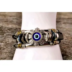 Autumn-Winter Evil Eye Bracelet – Seasonal Protection Charm Fashionable Bangle Fashion Modern Accessories