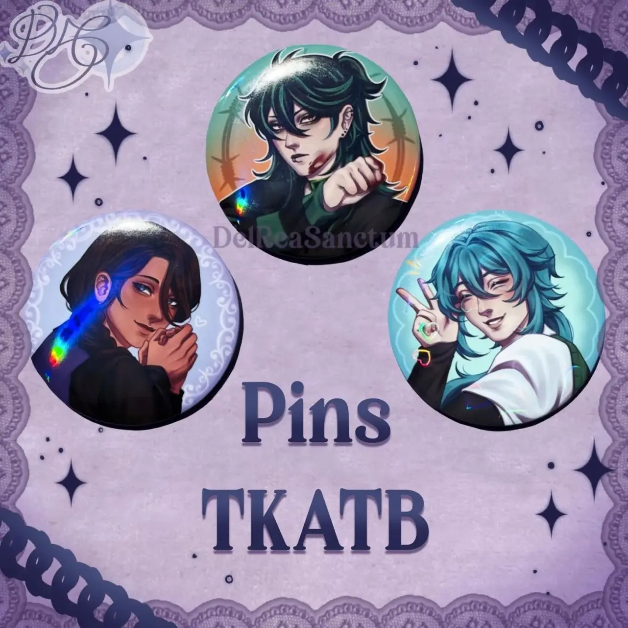 TKATB Sol / Crowe / Hyugo Button Pins
