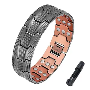 Magnetic Bracelet for Men, Bracelet with Magnets, Retro Design for Circulation & Fatigue Relief, Included Adjustable Sizing Tool for Enhanced Comfort Daily Wear