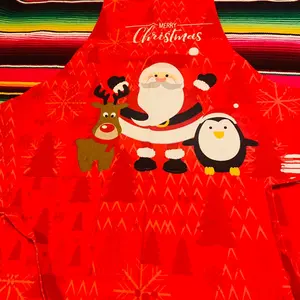 Red Santa Christmas Apron