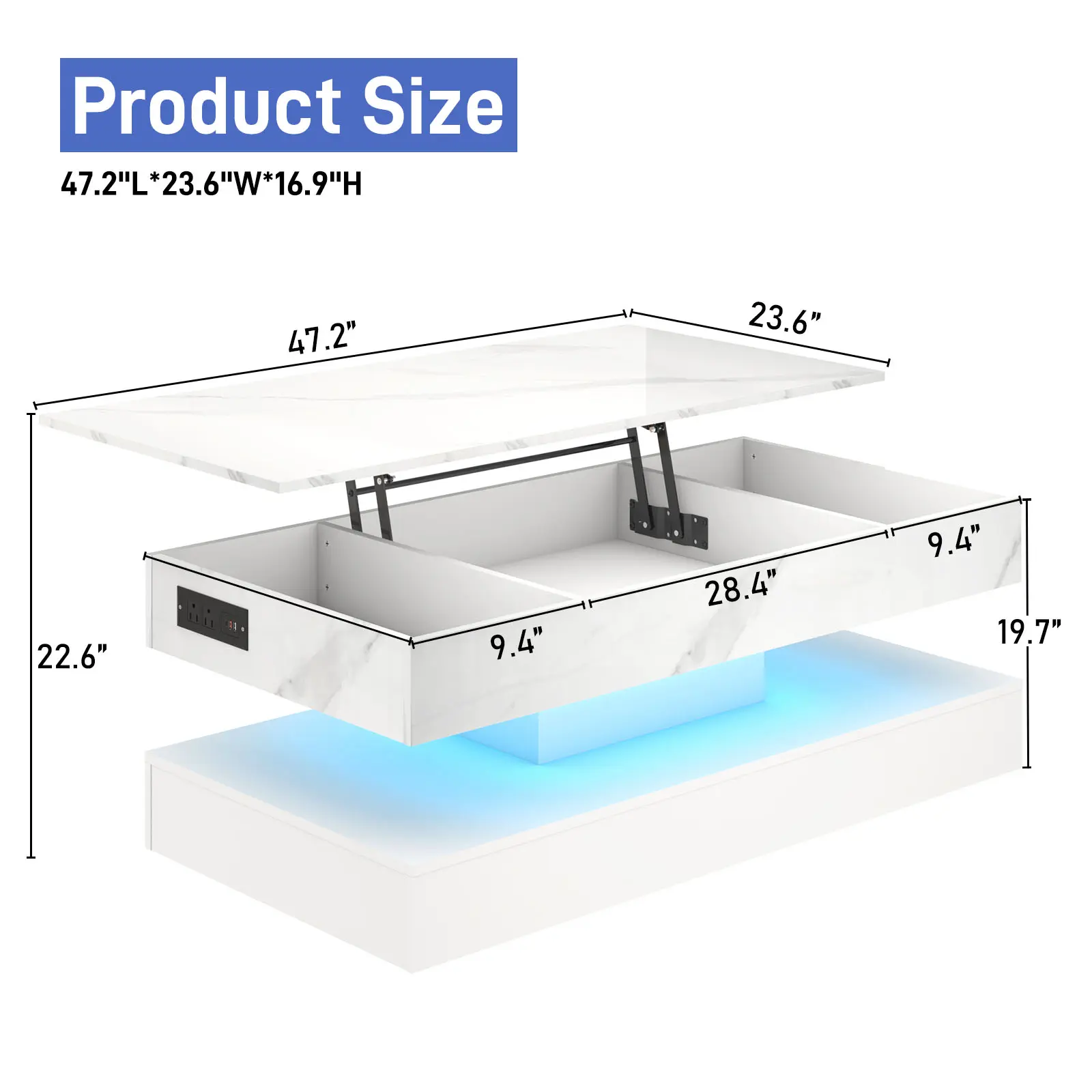 Marbling White-47.2"