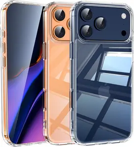for iPhone 17 Pro Max Case Clear [Anti-Yellowing][Military-Grade Protection] Shockproof Silicone TPU Ultra Slim Phone Case for iPhone 17 Pro Max 5G 2025 Cover,Crystal Clear