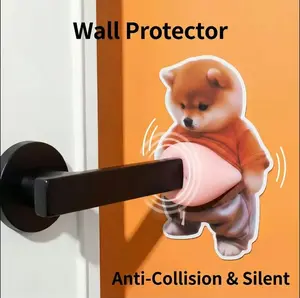 6Pcs Creative Shiba Inu Stickers - 3D Sleeping Puppy Stickers, Super Soft Silicone Anti-Collision Stickers, Belly-Up Dog Collection Print Stickers for Walls, Fridges, and Laptops
