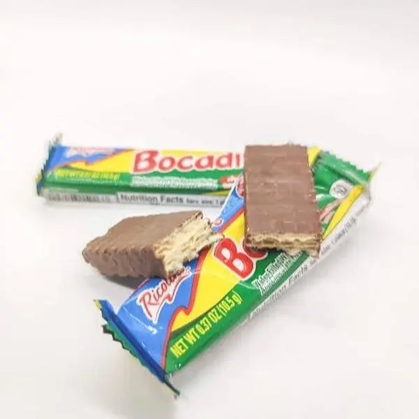 Ricotta Bocadin Chocolate Candy Bar - 0.37 oz/105 g - Delicious Snack (2pck)