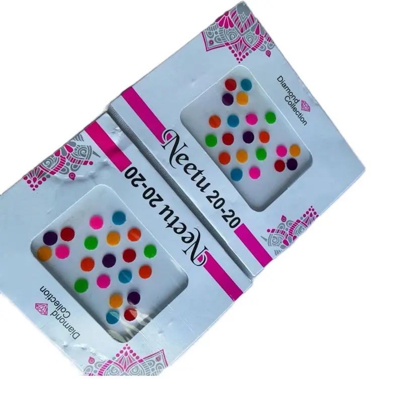 Women's Fashion Tika, Vibrant Multicolor Spotted Bindi Stickers for Party and Daily Wear, Casual Costume Jewelry Accessory, Female, One-Piece