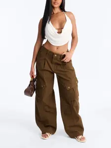 Open Ranks Stretch Cargo Jeans - Olive