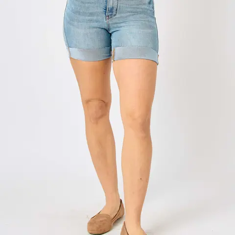 Nancy Judy Blue High Waist Tummy Control Cool Denim Shorts