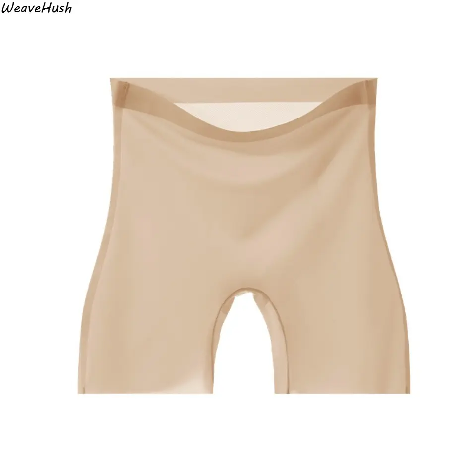 Women's Seamless No-Show Safety Shorts - Minimalist Solid Ice Silk Breathable Thinness for Skirts Panties, Lightweight No-Roll Multi-Size 160/XS Underwear for Casual Dresses, Sports & Outdoor Use