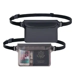 2-Pack Waterproof Pouch with Adjustable Waist Strap | Screen Touch Sensitive Dry Bag, Perfect for Swimming Kayaking Boating Fishing Beach Diving