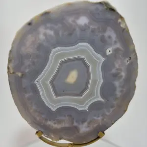 Blue Banded Agate Slice from Brazil - Can be Backlit!