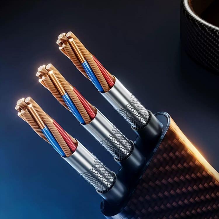 [ BUY 1 Get 1 Free ] 5ft Fast Charging super Cable 4 in 1 with USB A Type C Lightning for iPhone17&Samsung Laptops Charger Braided Data Cable Lengths for Gaming Office Car Travel Compatible