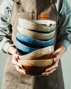 Handmade Ceramic Bowl Set – Ocean Blue Collection
