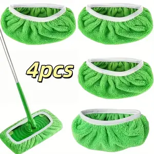 Reusable Mop Pads Set, Washable Durable High Absorbent Dual-Use Wet Dry Cleaning Compatible with Vacuum Cleaner Replacement Mats, Flat Mop Pads