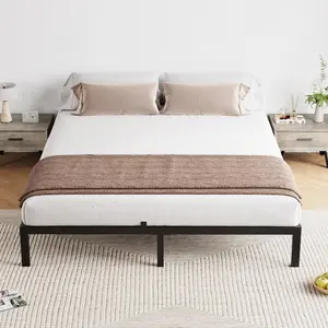 6 in Queen Bed Frame No Box Spring Needed,Low Profile Queen Metal Platform Bed Frame Support Mattress Foundation,No Box Spring Needed/Easy Assembly/Noise Free/Black
