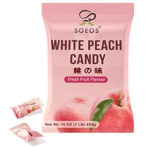 White Peach Hard Candy, Classic Series Chinese Hard Candy, 16 oz (Pack of 1)