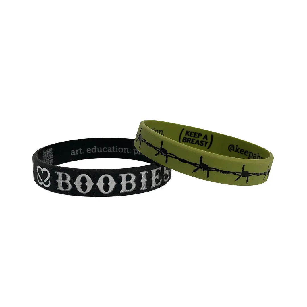 i love boobies! Bracelet Pack - Barbed Cactus (Green) i love boobies! Bracelet Pack - Barbed Cactus (Green)